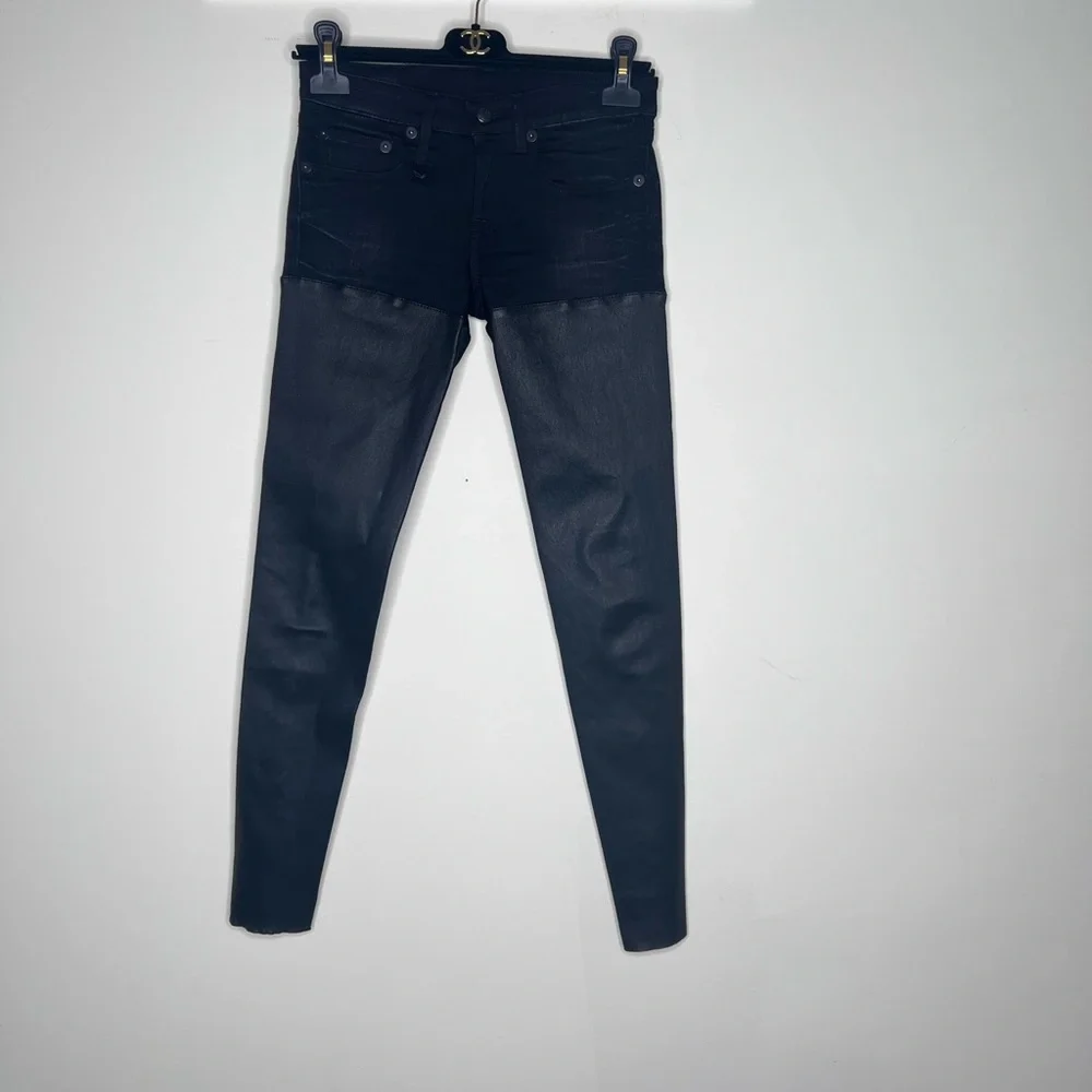 R13 Black Leather Chaps JEANS SIZE 24 $845. - Picture 6 of 12